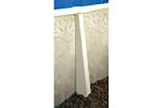 White vertical pool support pillar for above-ground pools installation