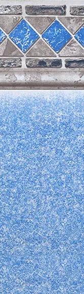 Blue pool wall texture with decorative tile border detail for swimming pools