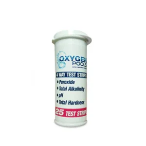 Pool maintenance test strips for checking water chemistry and alkalinity levels