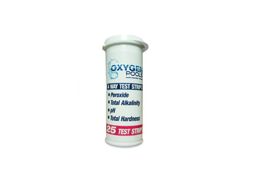 Pool maintenance test strips for checking water chemistry and alkalinity levels