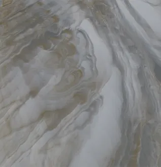 Close-up of swirled marble pool surface showing white and gray water patterns