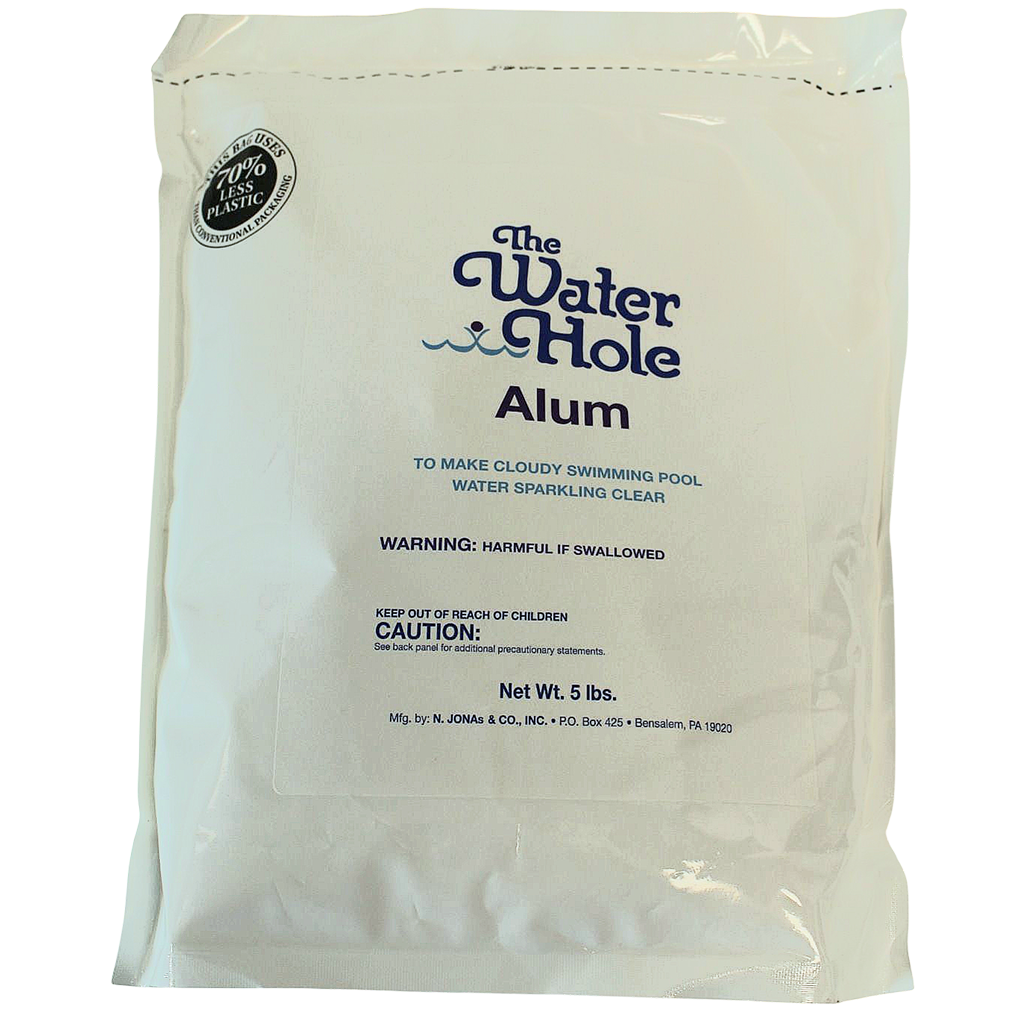 The Water Hole Alum pool maintenance product for clearing cloudy swimming pool water