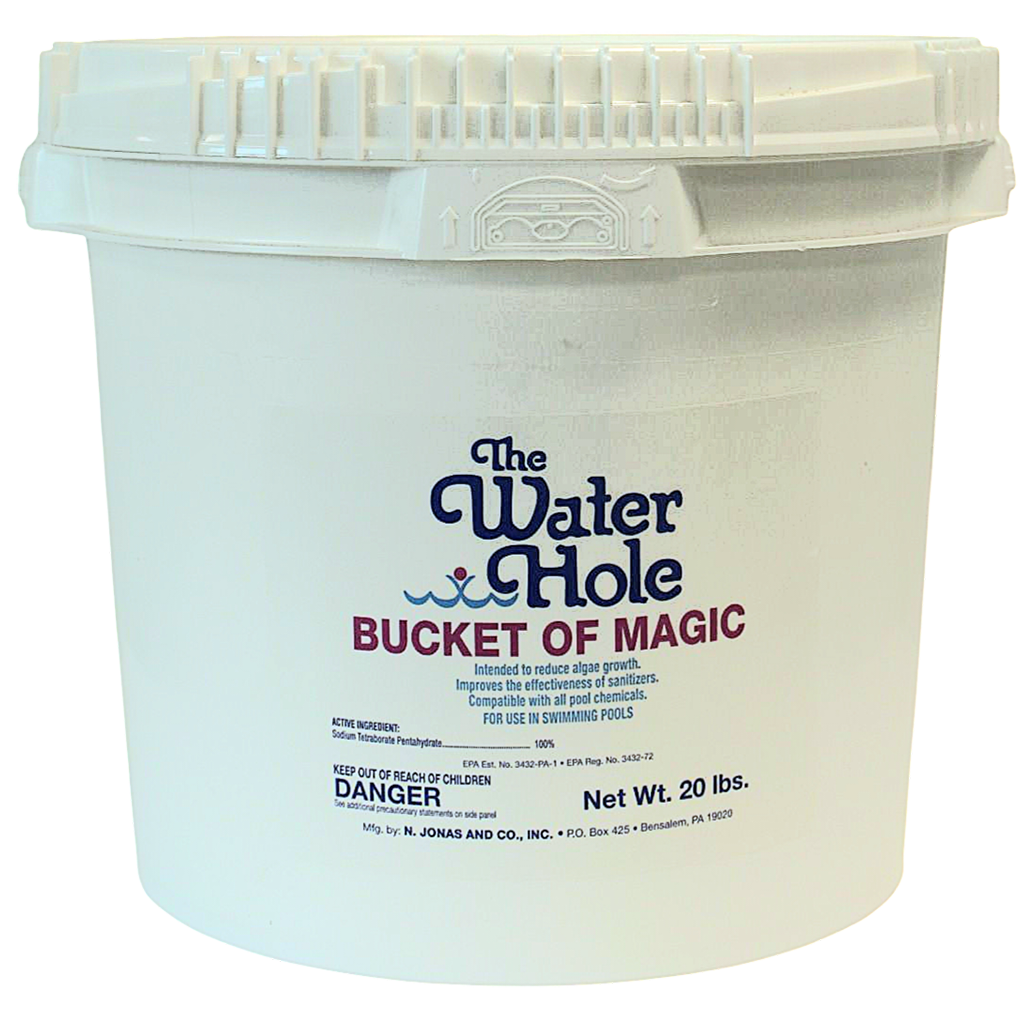The Water Hole Bucket of Magic pool maintenance product for swimming pools