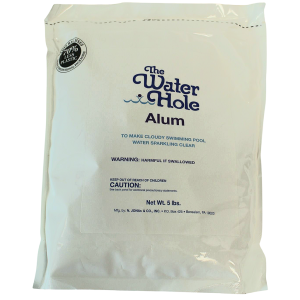 The Water Hole Alum pool maintenance product for clearing cloudy swimming pool water