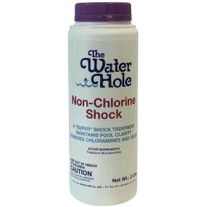 The Water Hole Non-Chlorine Shock pool maintenance product for above-ground and in-ground pools